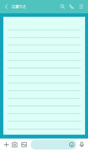 [LINE着せ替え] カラー便箋/ライトブルー/ビリジアンの画像2