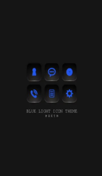 [LINE着せ替え] BLACK-BLUE LIGHT ICON THEME SWITCH 16の画像1