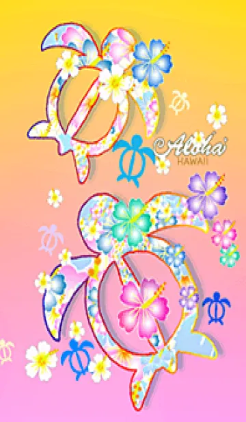 [LINE着せ替え] がんばれ★ハワイ＊ALOHA+343 HONUの画像1