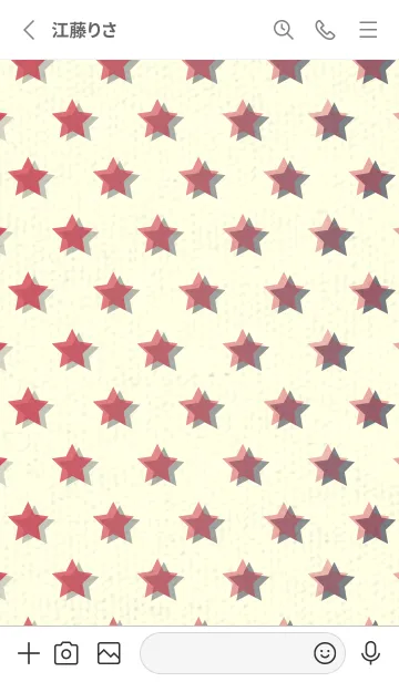 [LINE着せ替え] 星のドッドきせかえ ペッパーレッドの画像2