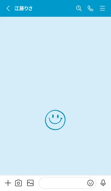 [LINE着せ替え] シンプル ミニ スマイル 44の画像2