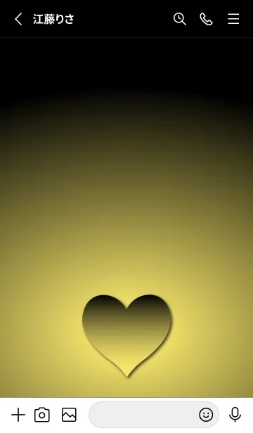 [LINE着せ替え] Dark heart shape - Yellow 2 -の画像2