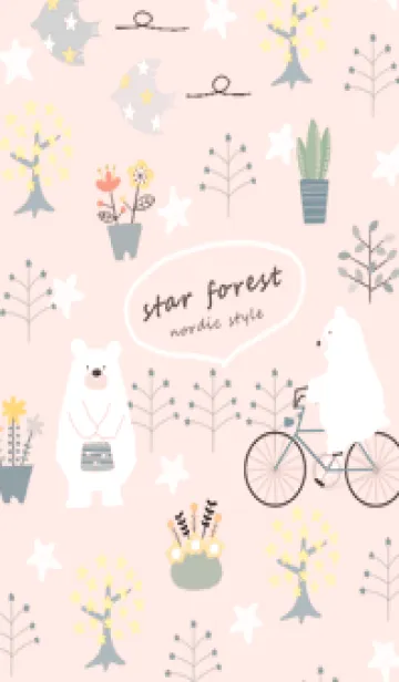 [LINE着せ替え] babypink☆星の森09_1の画像1