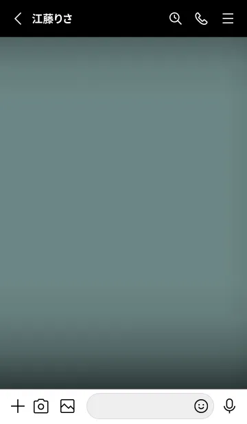 [LINE着せ替え] Black & Haze Blue Theme V5 (JP)の画像2