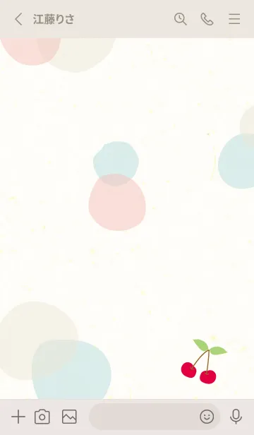 [LINE着せ替え] さくらんぼ 水玉の画像2