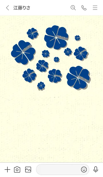 [LINE着せ替え] Piano clover ローヤルブルーの画像2