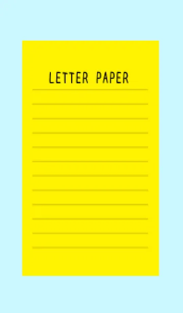 [LINE着せ替え] カラー便箋/イエロー/スカイブルーの画像1