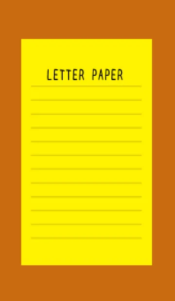 [LINE着せ替え] カラー便箋/イエロー/テラコッタの画像1