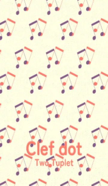 [LINE着せ替え] 2連符柄  古代紫の画像1