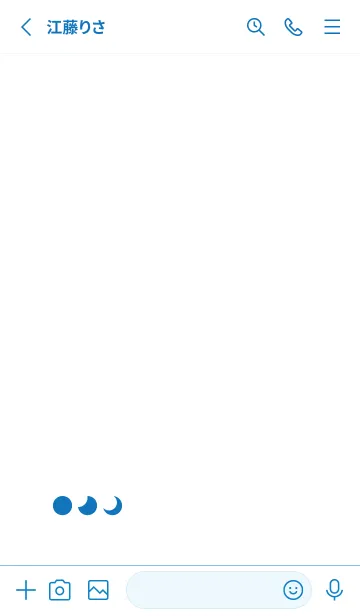 [LINE着せ替え] 三日月(white&blue02)の画像2