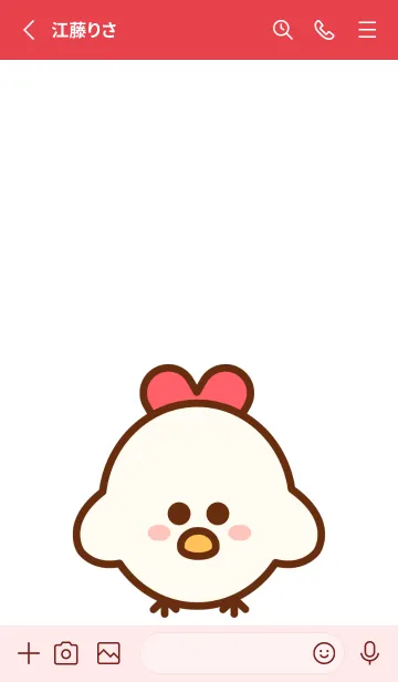 [LINE着せ替え] Lovely chicken & chicks 8の画像2