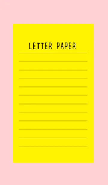 [LINE着せ替え] カラー便箋/イエロー/ピンクの画像1