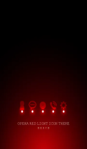 OPERA RED LIGHT ICON THEMEの着せ替えメイン画像