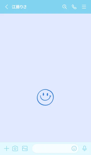 [LINE着せ替え] シンプル ミニ スマイル 45の画像2