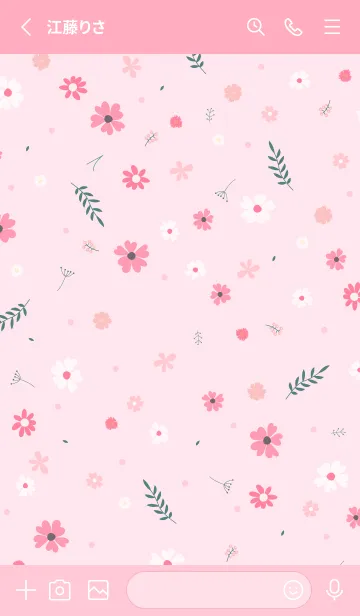 [LINE着せ替え] FLOWER MILKY PINK -NATURAL-20の画像2