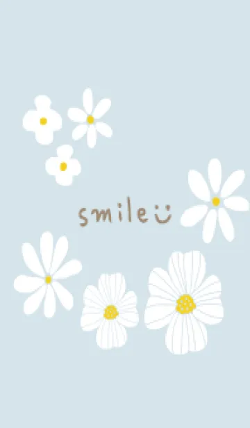 [LINE着せ替え] かわいい白いお花3の画像1