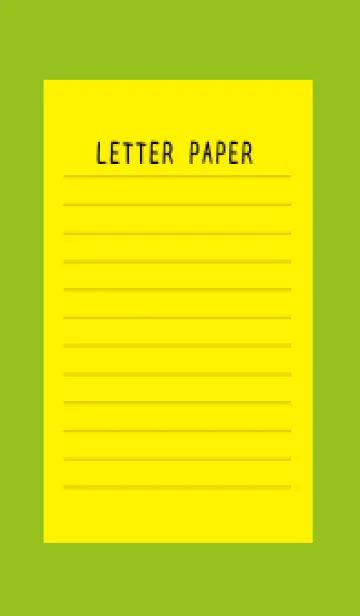 [LINE着せ替え] カラー便箋/イエロー/リーフグリーンの画像1