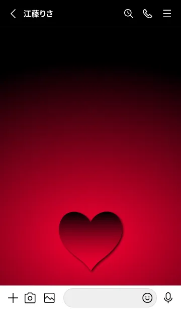 [LINE着せ替え] Dark heart shape - Red 3 -の画像2