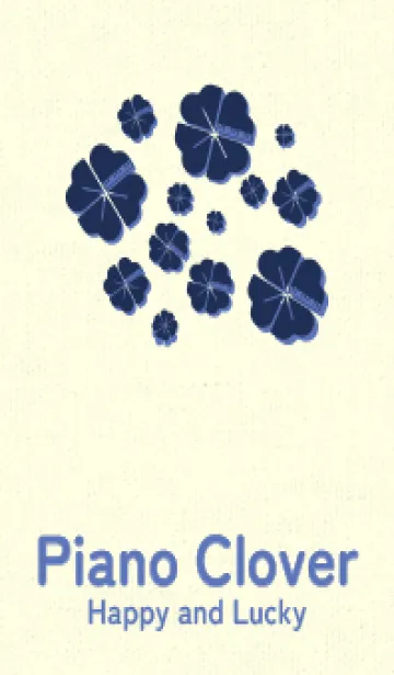 [LINE着せ替え] Piano clover ネービーブルーの画像1