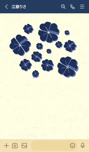 [LINE着せ替え] Piano clover ネービーブルーの画像2