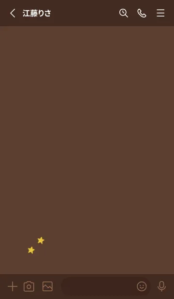 [LINE着せ替え] ねことお星さま(brown&yellow02)の画像2