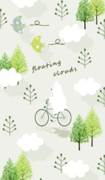 [LINE着せ替え] green♡浮かぶ雲07_1の画像1