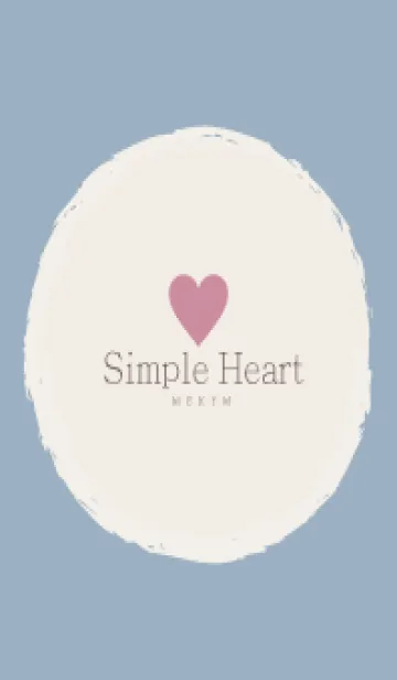 [LINE着せ替え] Simple Heart Blue - NATURAL 32の画像1