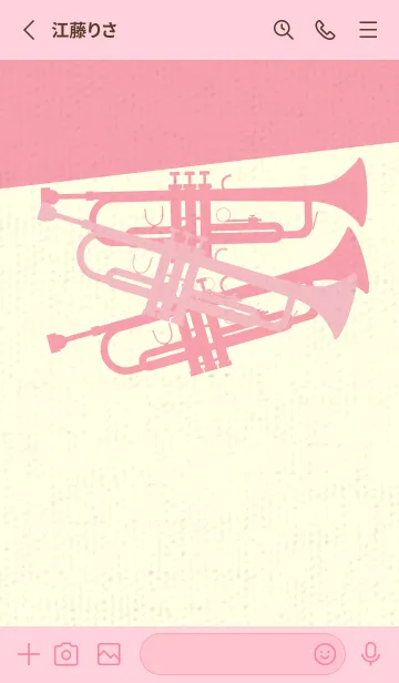 [LINE着せ替え] Trumpet CLR ライトオーキッドピンクの画像2