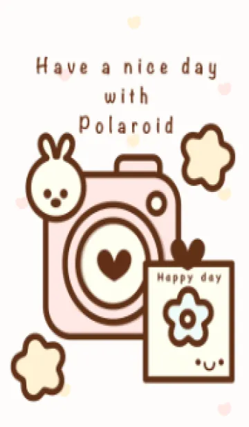 [LINE着せ替え] Happy pastel polaroidの画像1