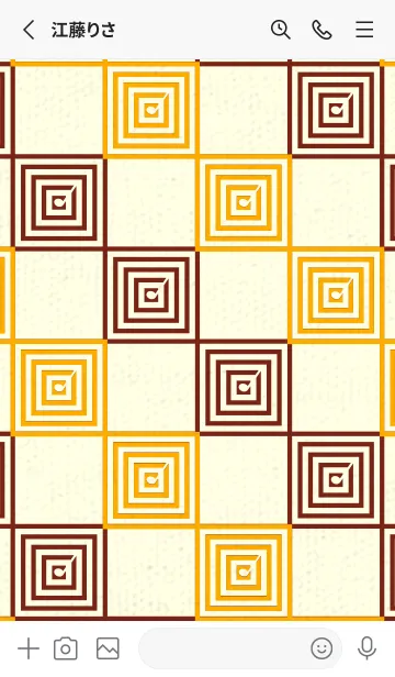 [LINE着せ替え] 和音 市松模様 音符  Deep Sunflowerの画像2