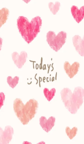 [LINE着せ替え] 水彩ハート たくさん25の画像1