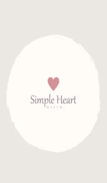 [LINE着せ替え] Simple Heart Dusky Beige - NATURAL 32の画像1