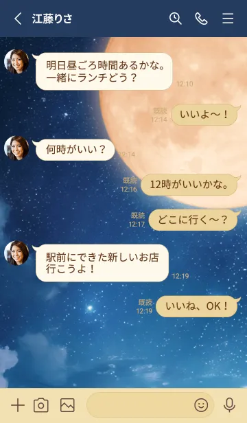 [LINE着せ替え] Moon - 09 NVの画像3