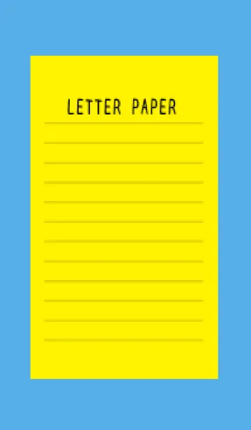 [LINE着せ替え] カラー便箋/イエロー/シアンの画像1