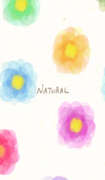 [LINE着せ替え] カラフル 水彩 花の画像1