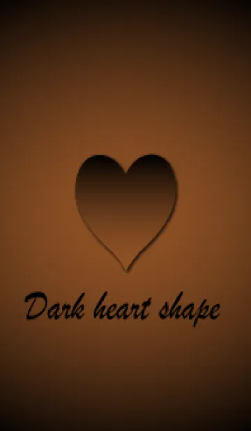 [LINE着せ替え] Dark heart shape - Brown -の画像1