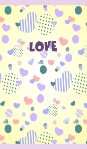 [LINE着せ替え] ポップなハート 薄い紫の画像1