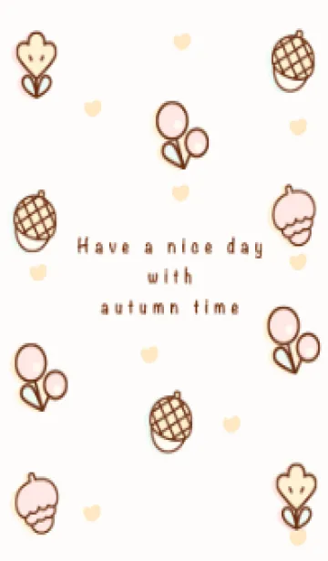[LINE着せ替え] Happy pastel autumn time 8の画像1