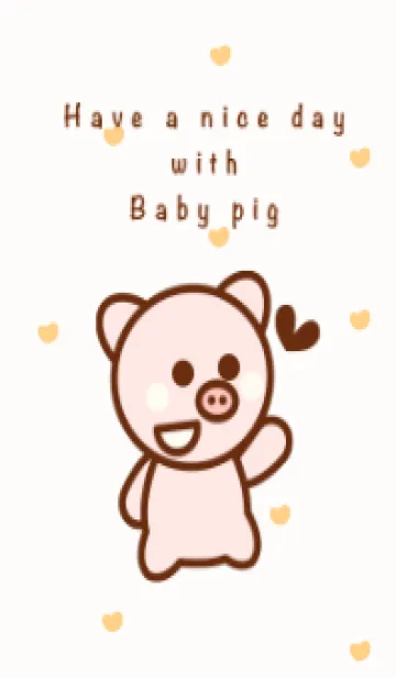 [LINE着せ替え] Cute baby pig 10 :)の画像1