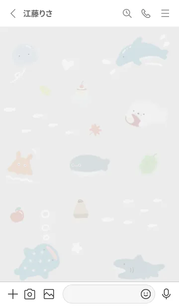 [LINE着せ替え] Gray♡ゆるい海01_1の画像2