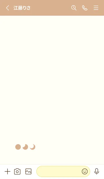 [LINE着せ替え] 三日月(beige&yellow02)の画像2