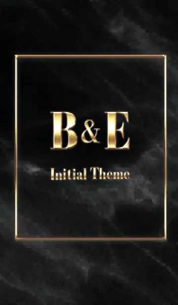 [LINE着せ替え] 【 B&E 】Initial Theme Gold - ブラックの画像1