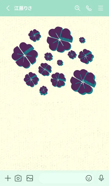 [LINE着せ替え] Piano clover 桑の実色の画像2