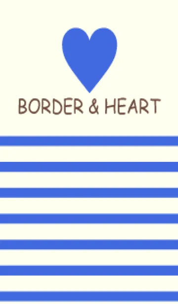 [LINE着せ替え] BORDER & HEART -LOYALBLUE-の画像1