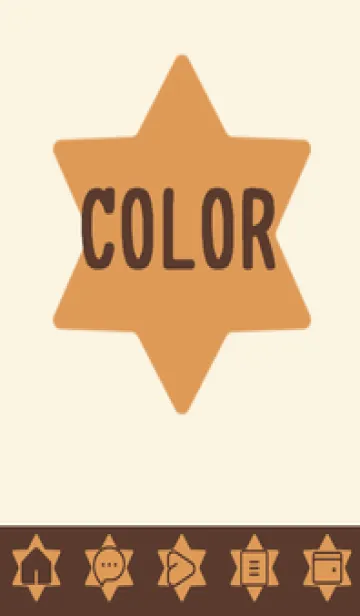 [LINE着せ替え] brown color S40の画像1