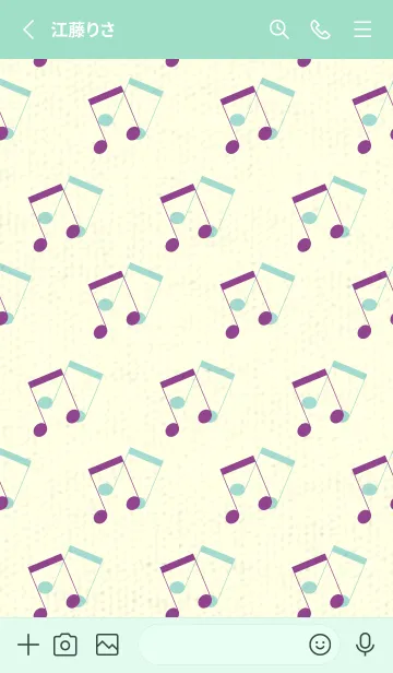 [LINE着せ替え] 2連符柄  マローの画像2