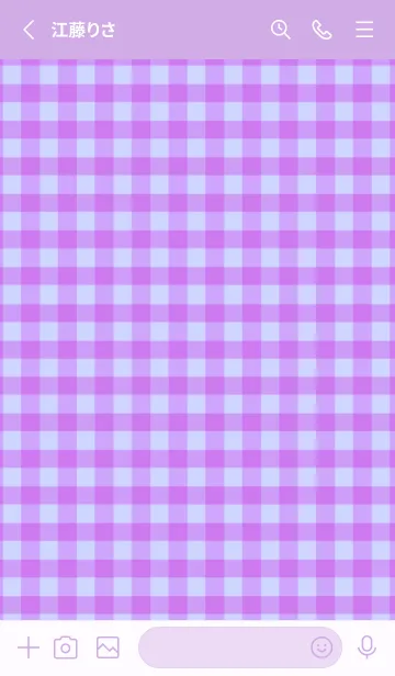 [LINE着せ替え] シンプル チェック 5の画像2