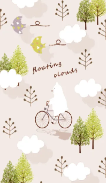 [LINE着せ替え] pinkbrown♡浮かぶ雲08_1の画像1