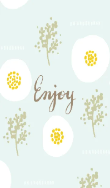 [LINE着せ替え] まん丸お花とミモザ5の画像1