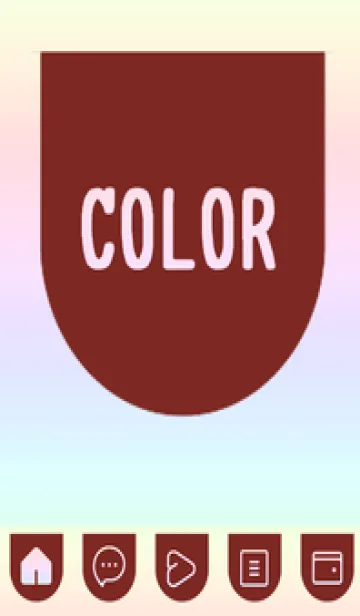 [LINE着せ替え] red color rainbow W03の画像1